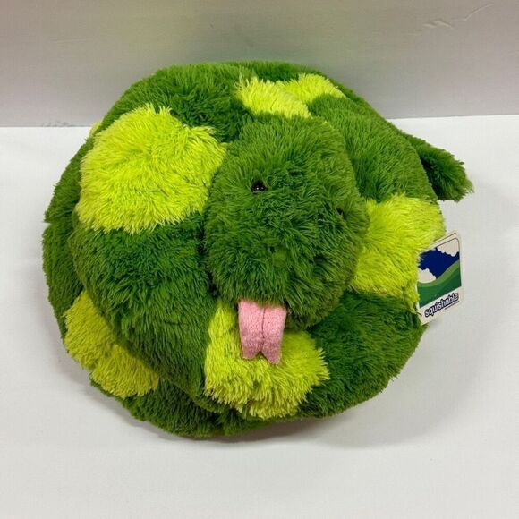 Squishable Snake 15” Stuffed Animal Plush Green Retired 2015 Tongue Out NWT! New